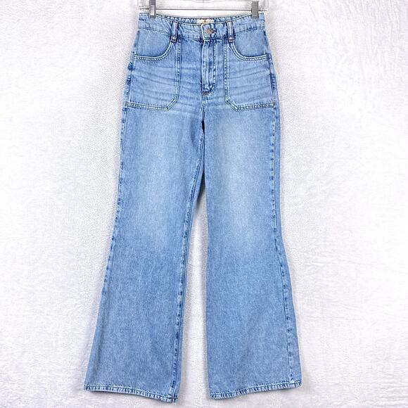 Marine Layer Denim - Marine Layer Flare Jeans Womens 2 Blue Bridget Preppy Classic Retro Coastal Boho